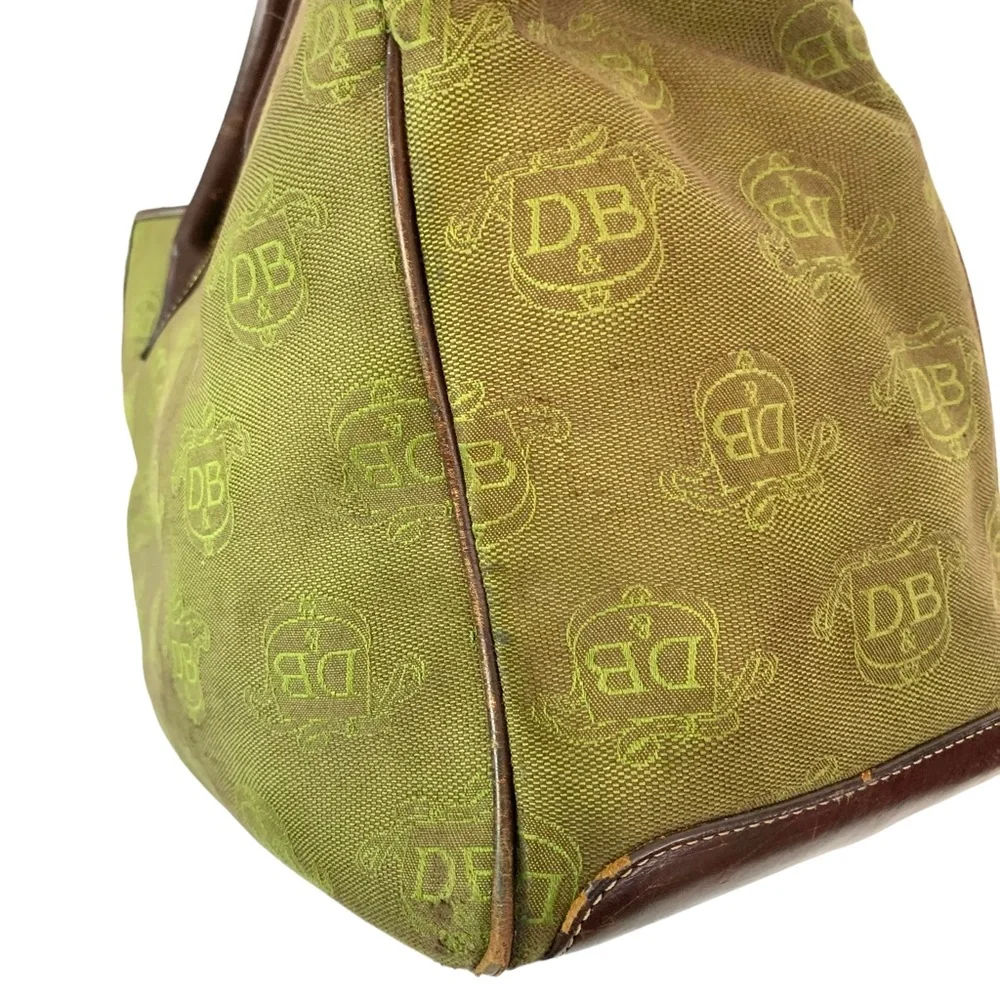 DOONEY & BURKE Monogram Canvas Leather Trimmed Satchel